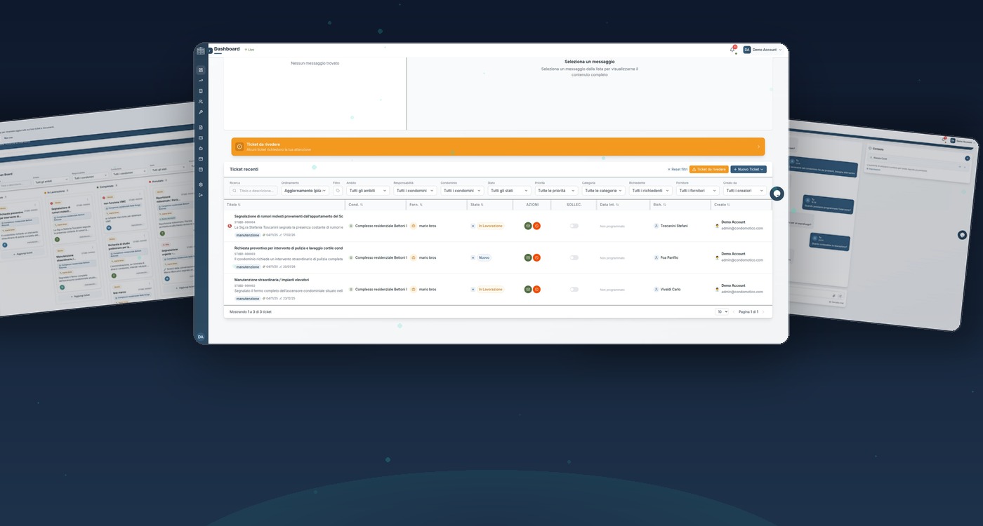 Condomotico — Dashboard, Ticket e Assistente AI